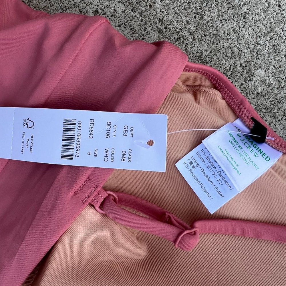 NWT J. Crew Plunge Neckline One Piece Swimsuit - Picture 4 of 5